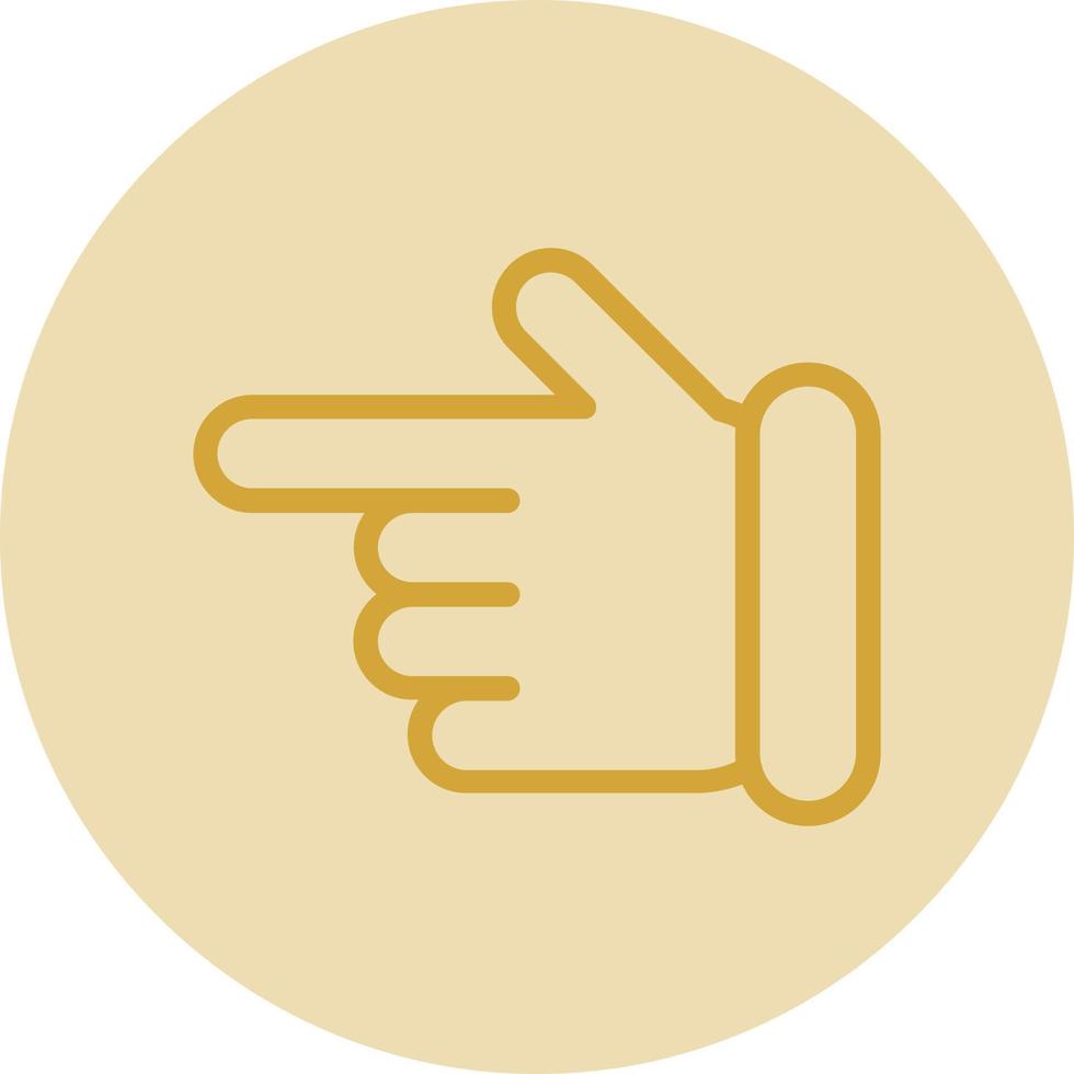 Hand Point Left Vector Icon Design