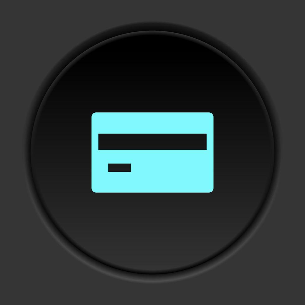 Round button icon, Money, payment, wallet. Button banner round, badge interface for application illustration on dark background vector
