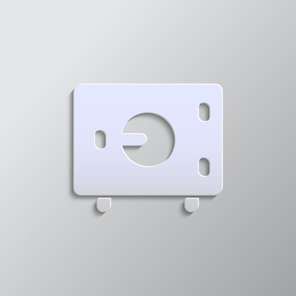 gris color vector fondo- papel estilo vector icono, depósito, dinero, seguro papel estilo, icono