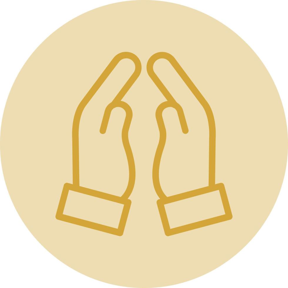 Praying Hands Vector Icon Design