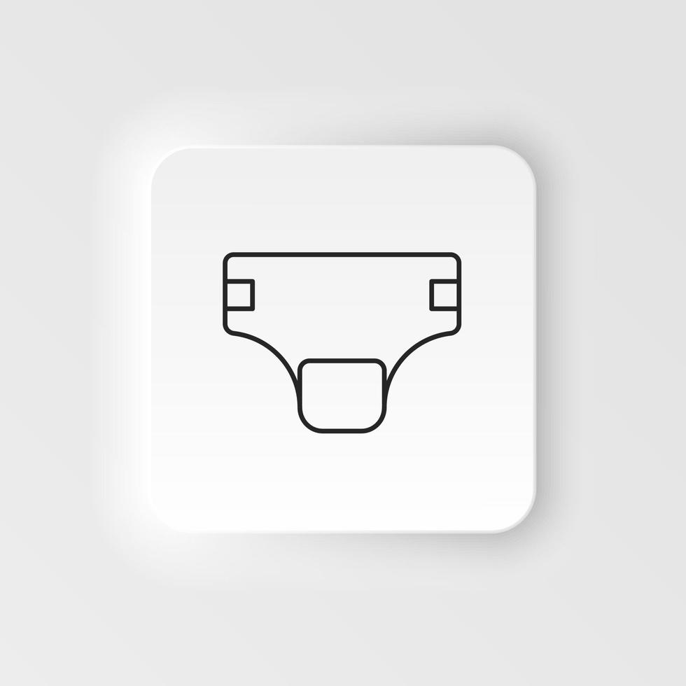 Boxer, hosiery icon. Simple element illustration natural concept. Boxer, hosiery icon. Neumorphic style vector icon on white background