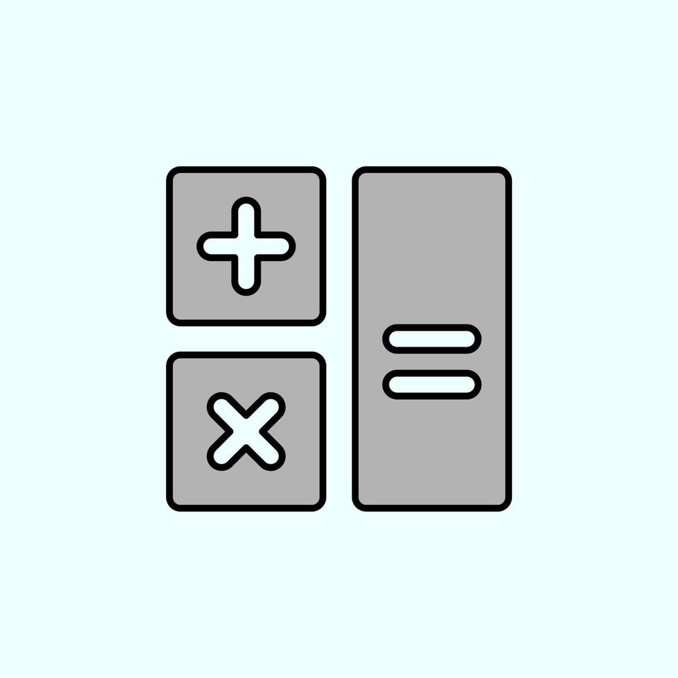calculator color vector icon, vector illustration on dark background