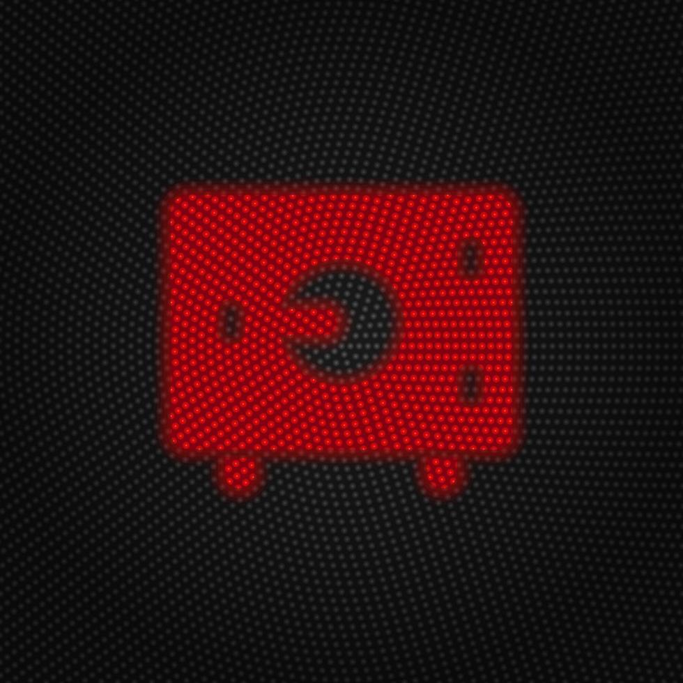 Deposit, money, safe vector Light red color retro style vector icon on white background