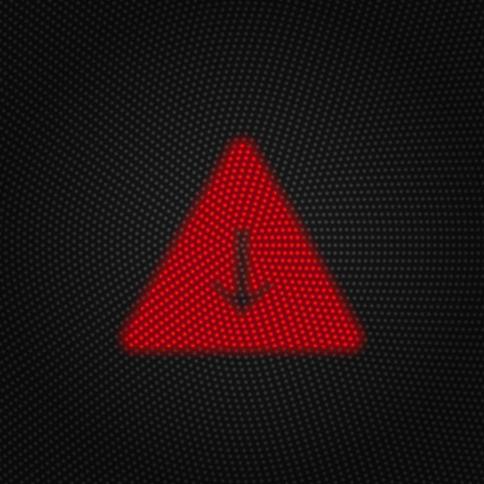 Arrow, down, pyramid vector Light red color retro style vector icon on white background