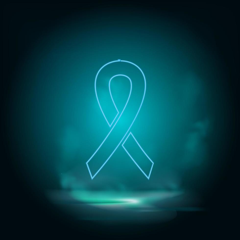 Diseases, cancer, medicine neon vector icon. Smoke effect neon style vector icons