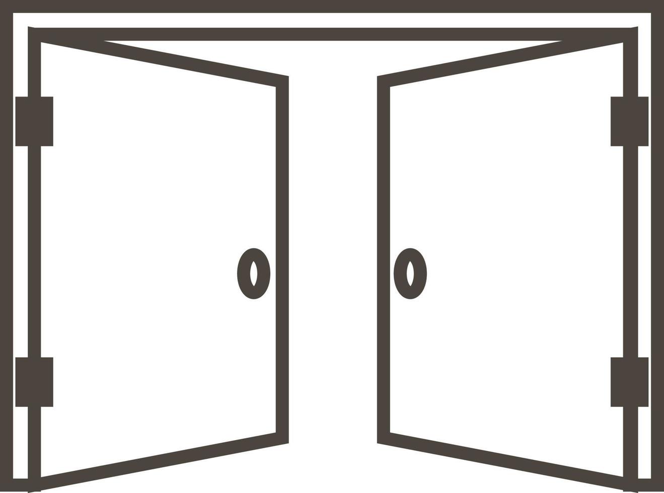 puerta, abierto, icono en de moda contorno estilo aislado en blanco antecedentes. puerta símbolo para tu web sitio diseño, logo, aplicación, ui vector ilustración, eps10. - vector en blanco antecedentes