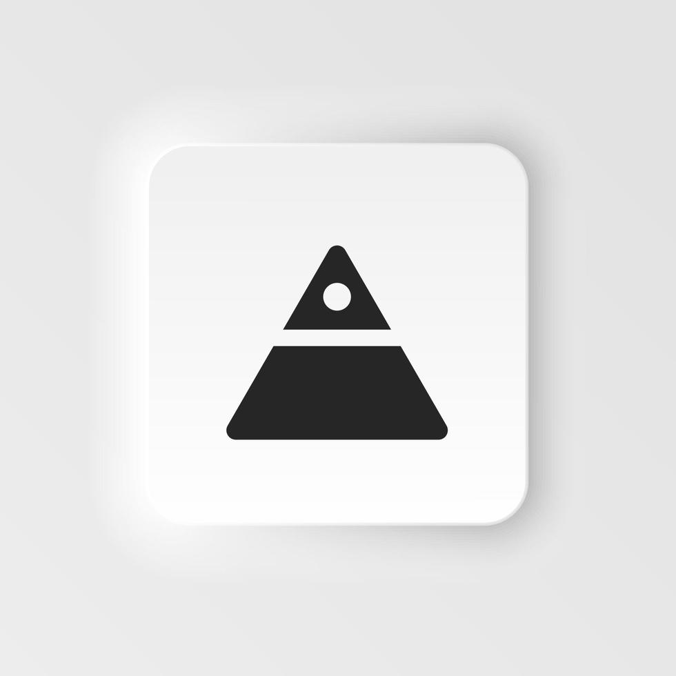 Finance pyramid neumorphic style vector icon. Simple element illustration from UI concept. Finance pyramid neumorphic style vector icon. Finance concept vector illustration. .