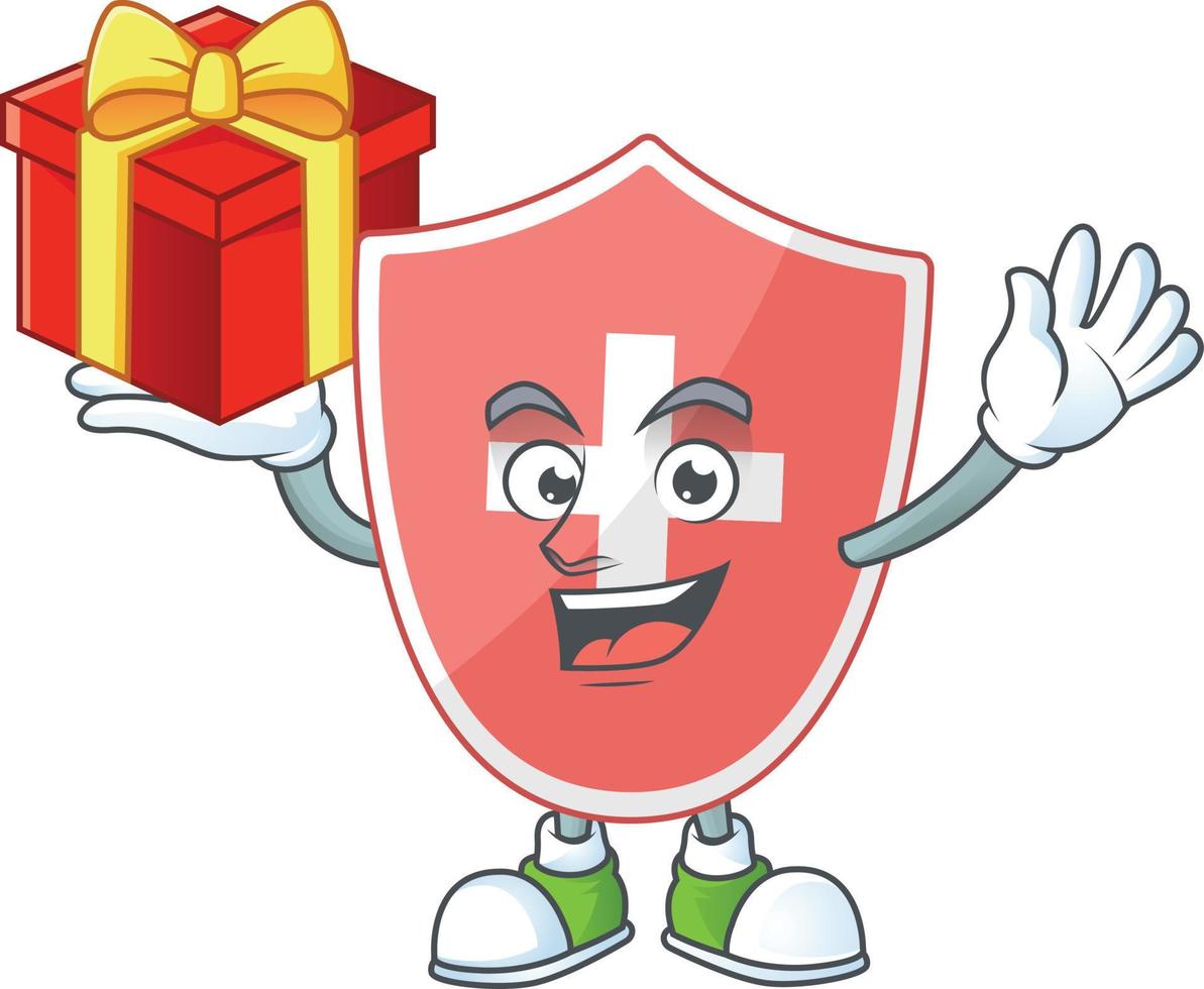 Medical shield Cartoon character vector