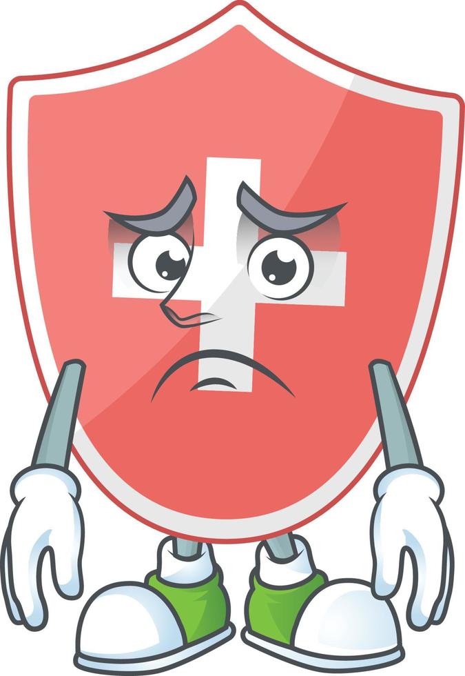 Medical shield Cartoon character vector