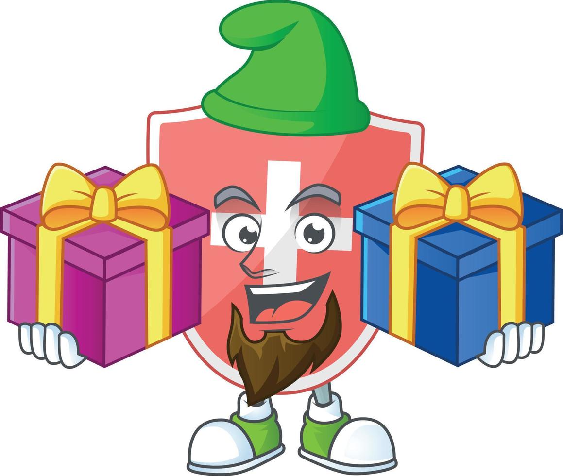 Medical shield Cartoon character vector