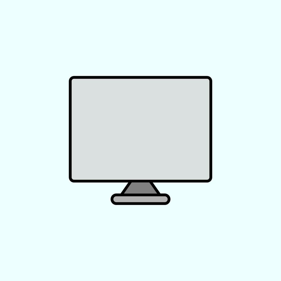 monitor, computadora color vector icono, vector ilustración en oscuro antecedentes