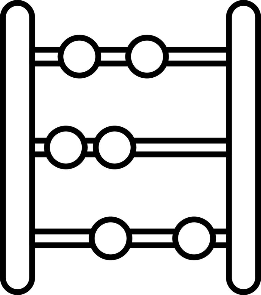 Line vector icon abacus, counting. Outline vector icon on white background