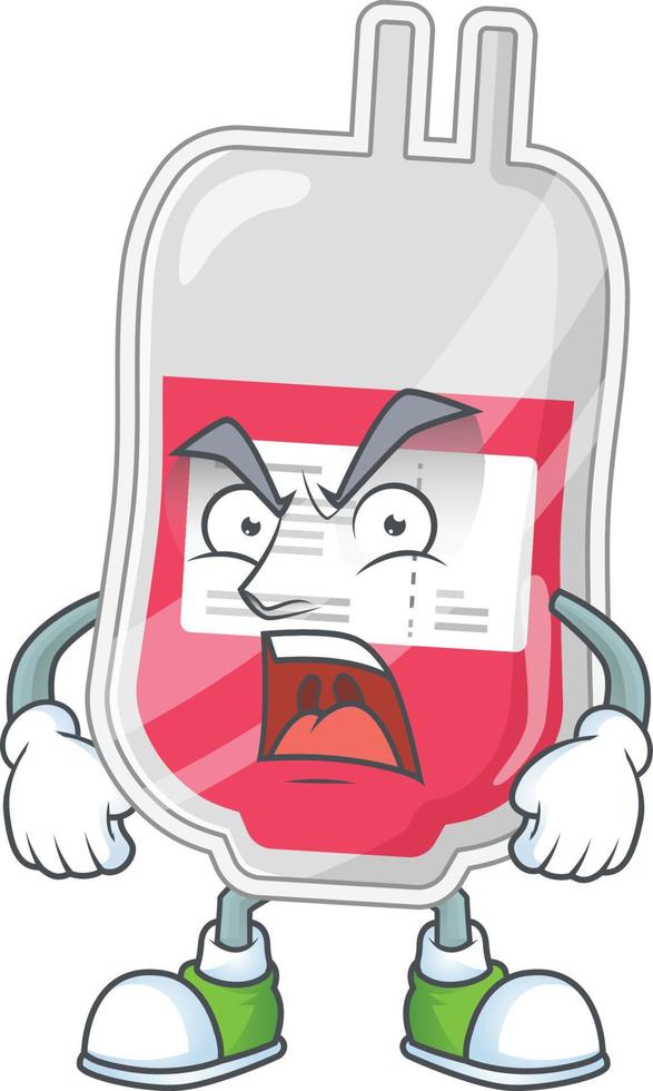 Bag of blood Cartoon character vector