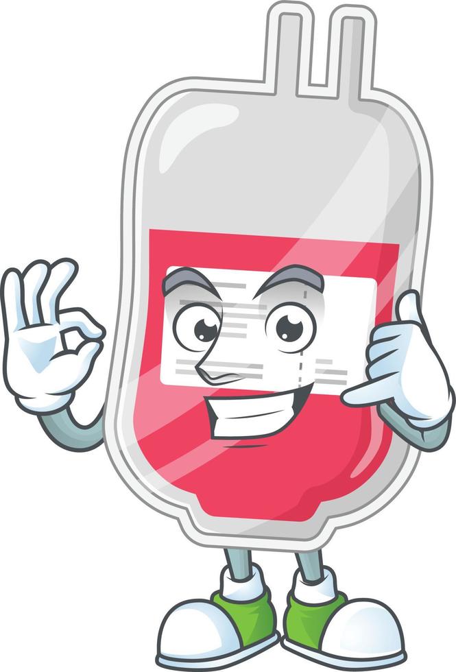 Bag of blood Cartoon character vector