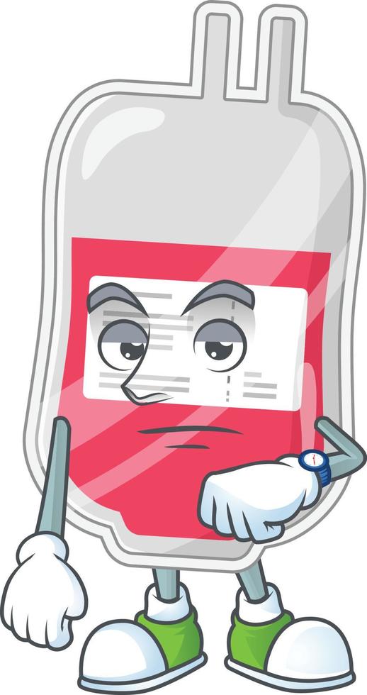Bag of blood Cartoon character vector