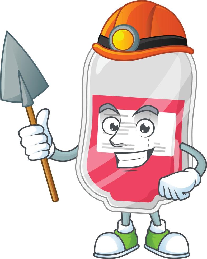 Bag of blood Cartoon character vector