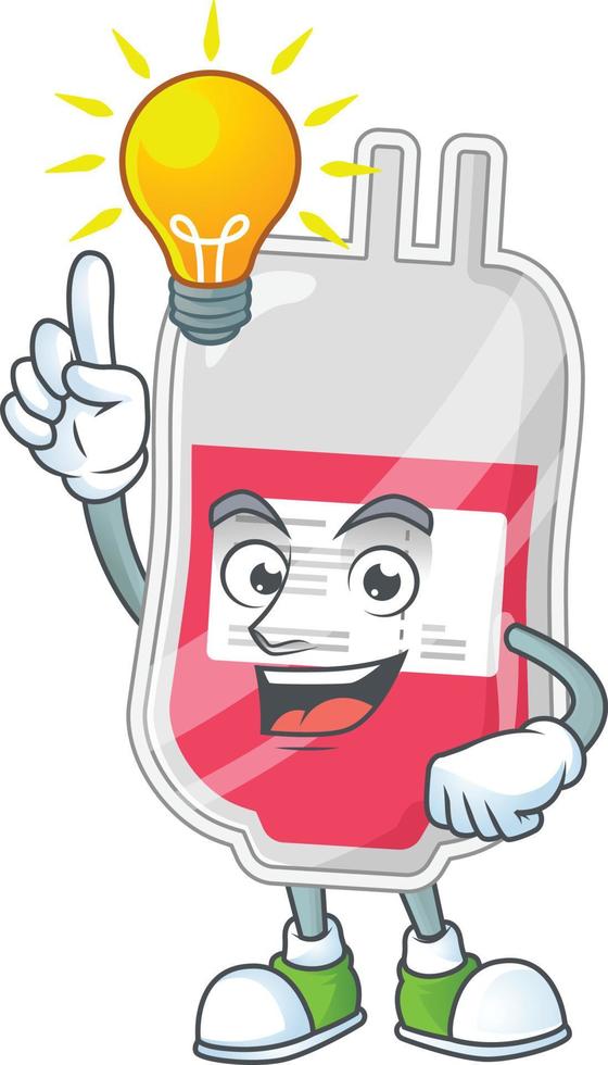 Bag of blood Cartoon character vector