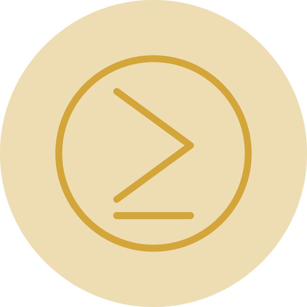 Greater Than Vector Icon Design