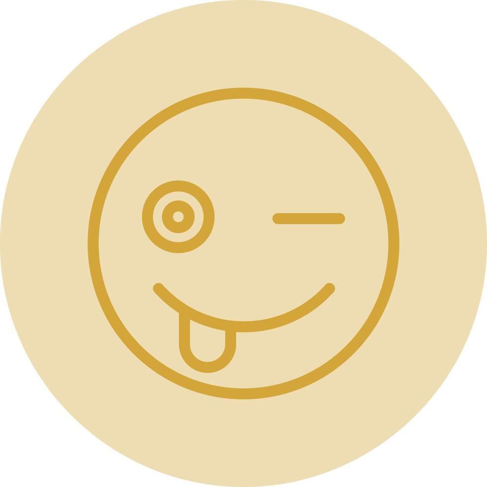 Grin Tongue Wink Vector Icon Design