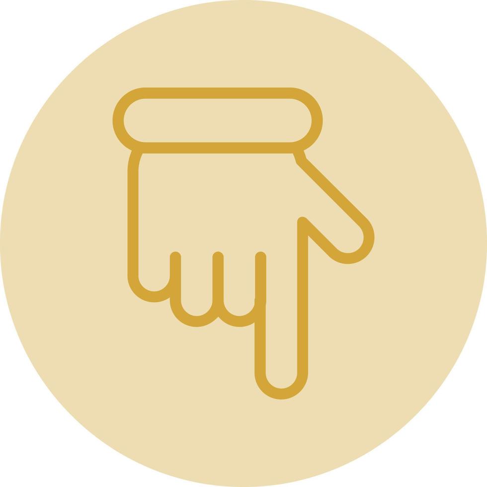 Hand Point Down Vector Icon Design