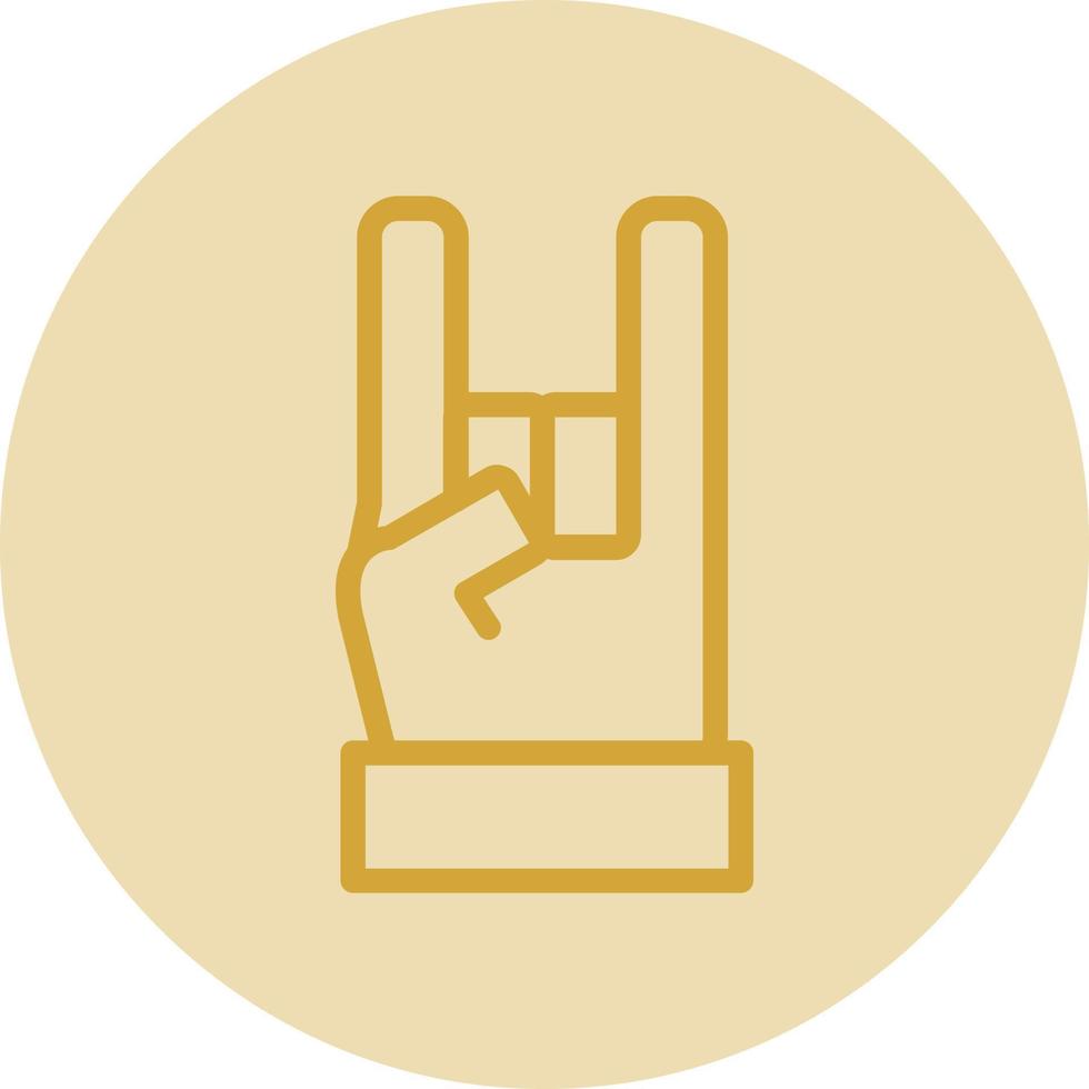 Hand Rock Vector Icon Design
