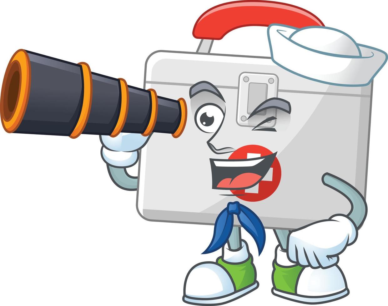 First aid kit Cartoon character vector