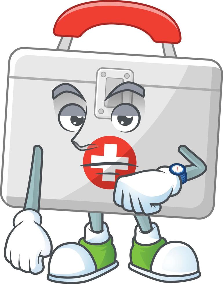 First aid kit Cartoon character vector