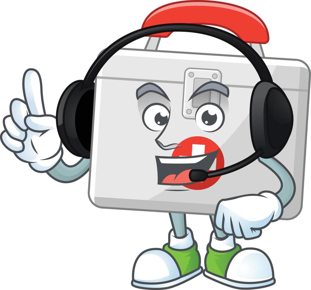 First aid kit Cartoon character vector