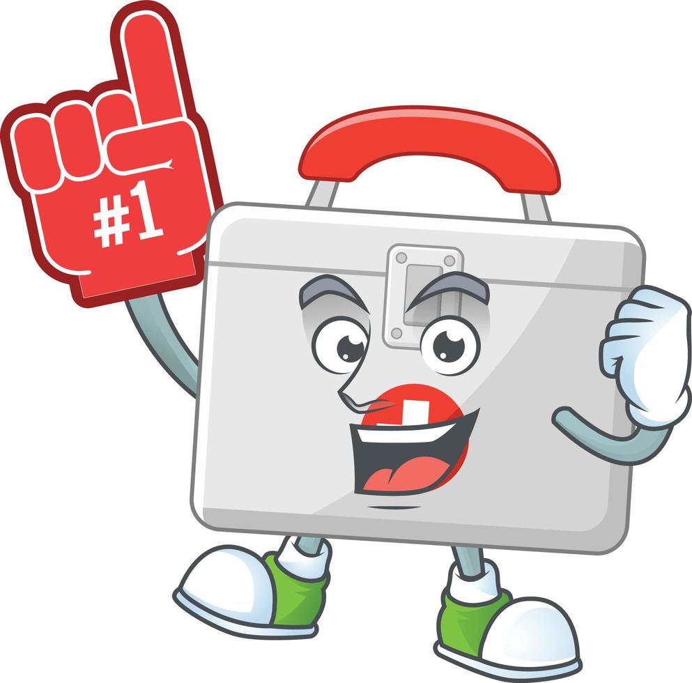 First aid kit Cartoon character vector