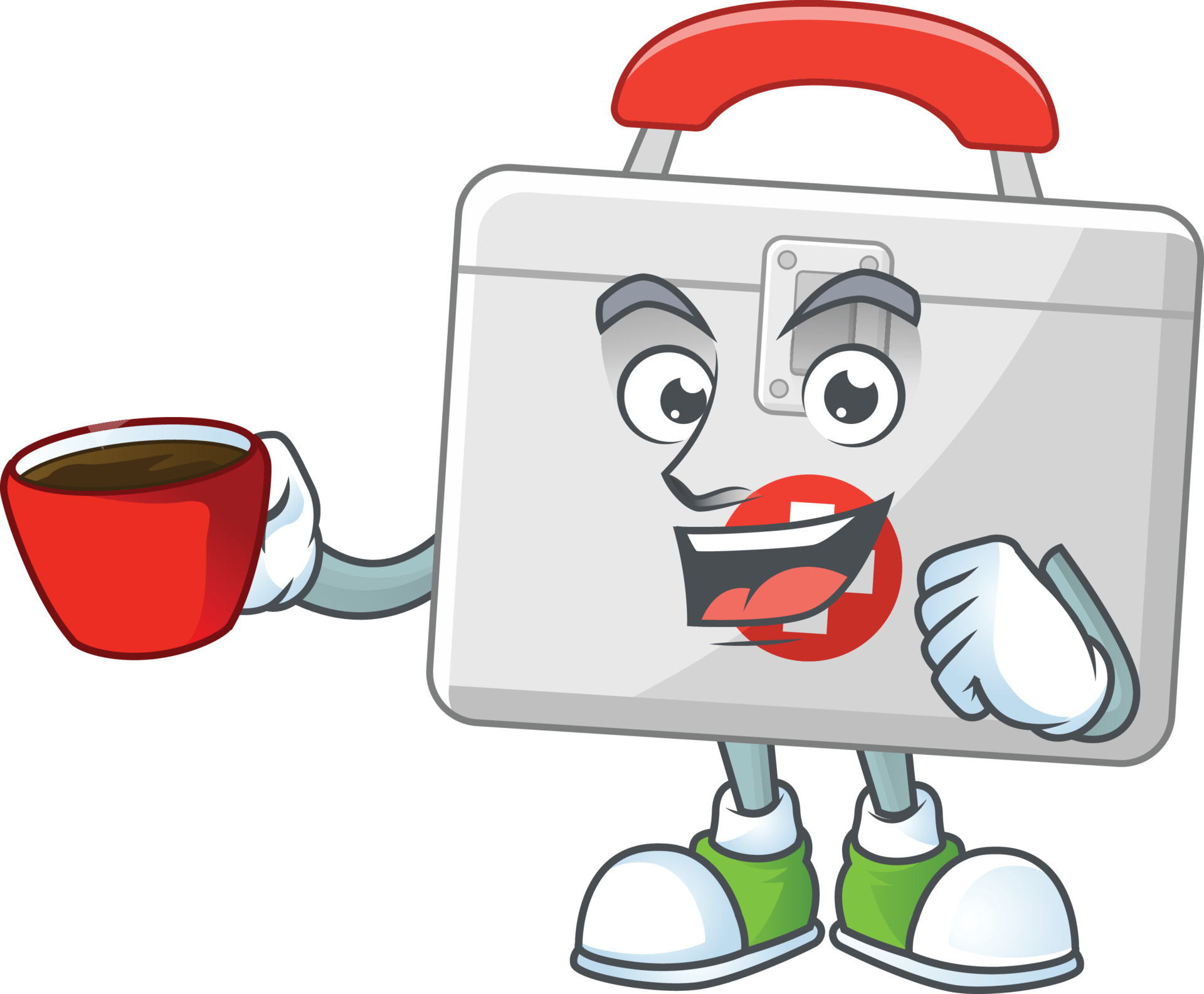 First aid kit Cartoon character 20973025 Vector Art at Vecteezy
