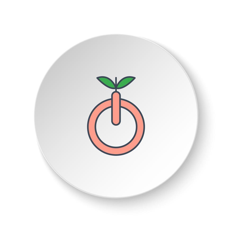 Round button for web icon, ecology and environment. Button banner round, badge interface for application illustration on white background vector