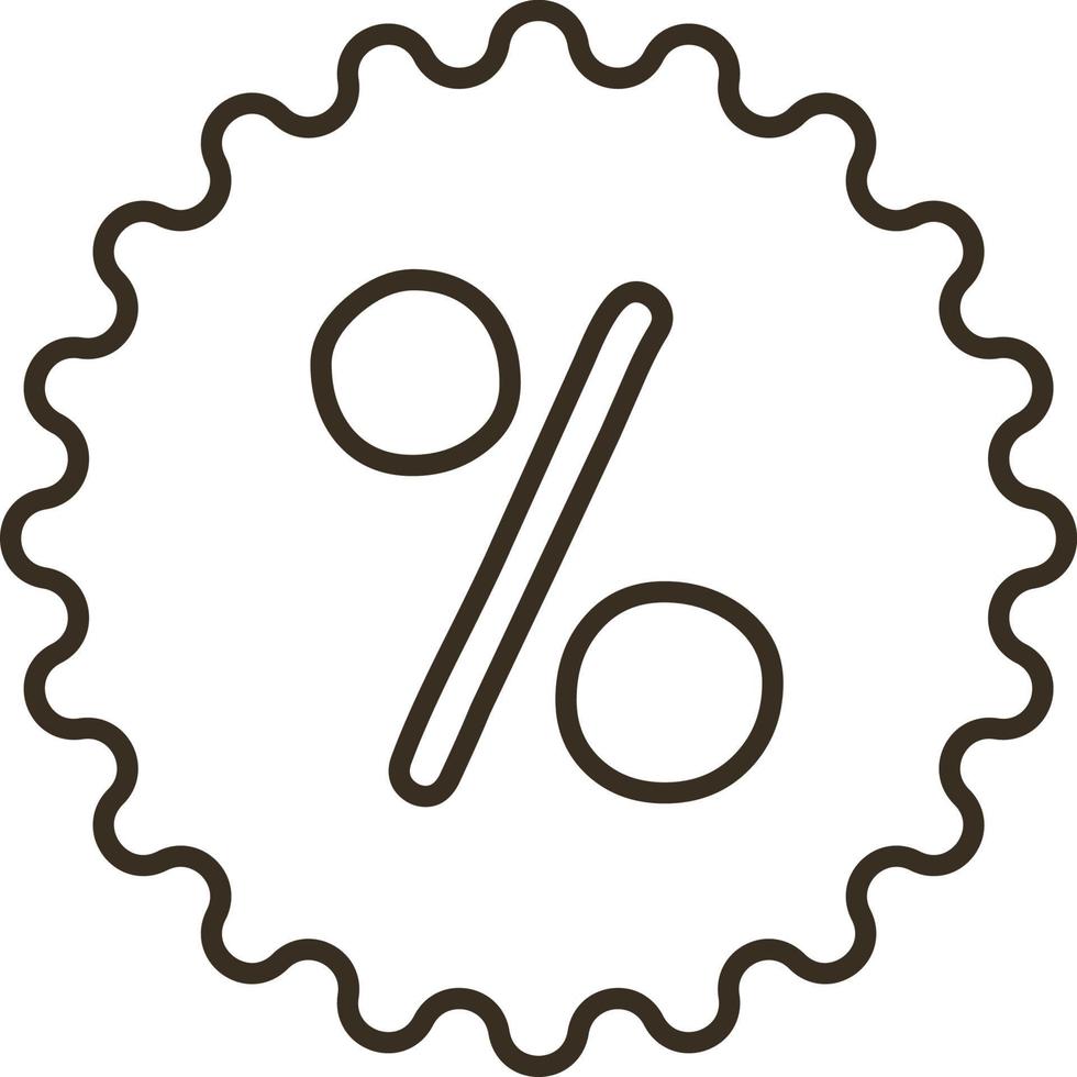 Line vector icon discount, percent, sale. Outline vector icon on white background