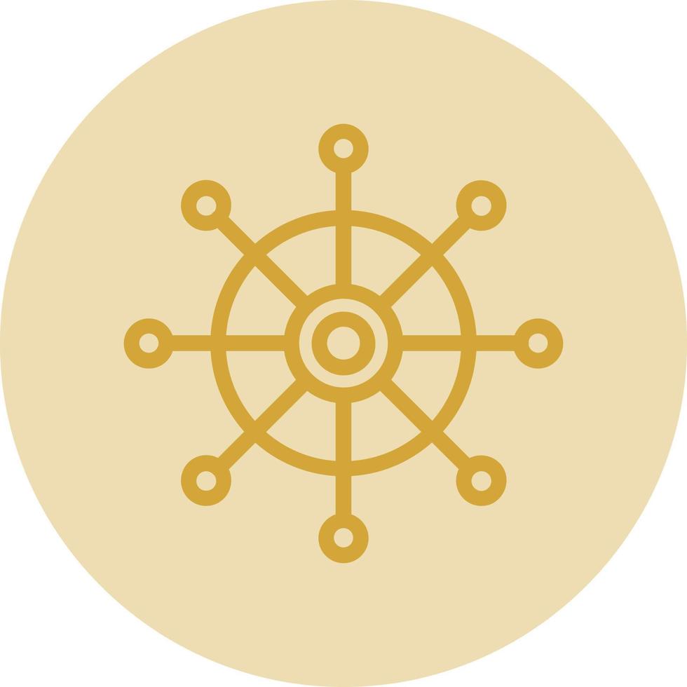 Dharmachakra Vector Icon Design