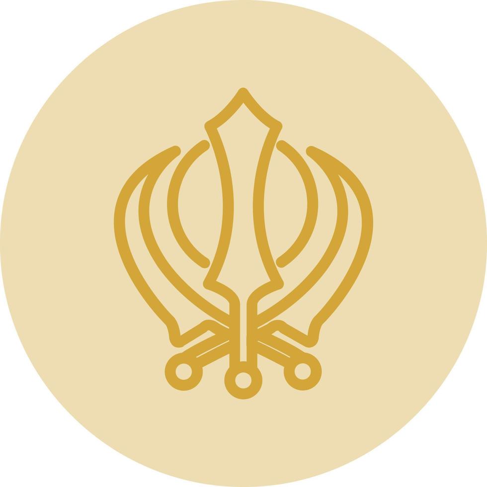 Khanda Vector Icon Design