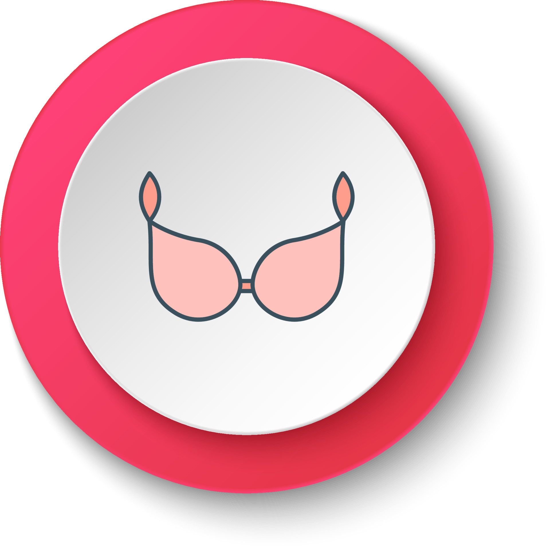 Round button for web icon, Bra female wear. Button banner round, badge  interface for application illustration on white background 20973291 Vector  Art at Vecteezy
