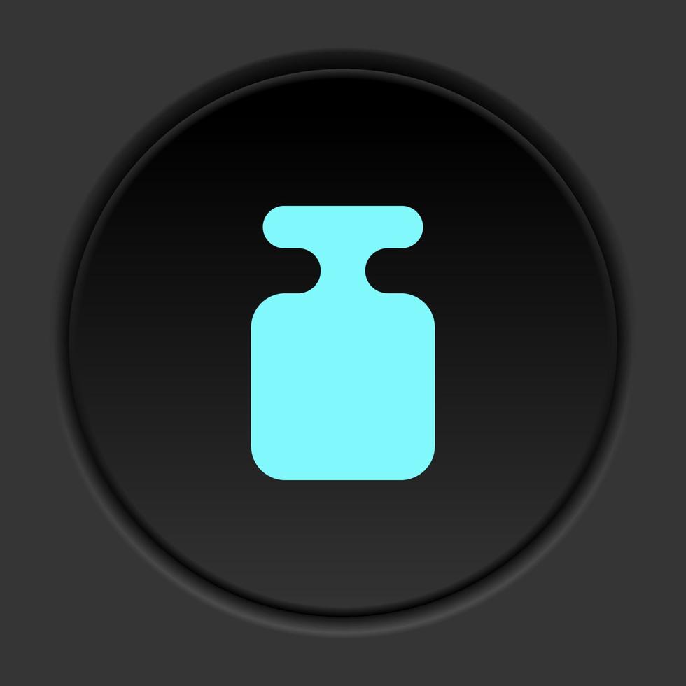 Round button icon, Atm, cashbox. Button banner round, badge interface for application illustration on dark background vector