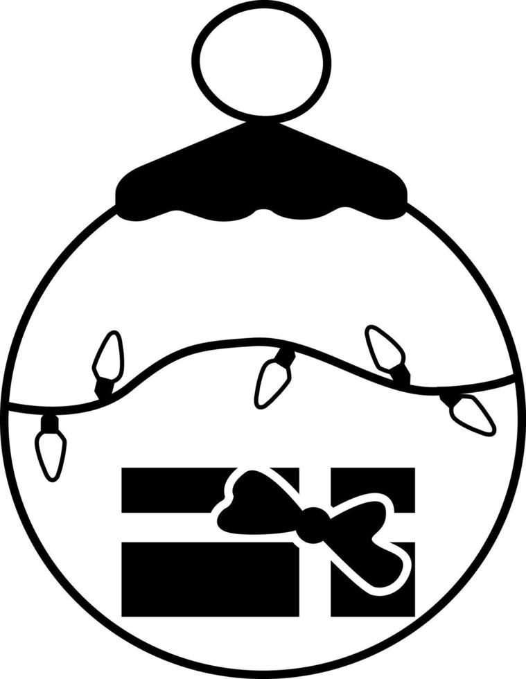 árbol pelota línea icono. Navidad decoración vector ilustración aislado en blanco. árbol globo contorno estilo diseño, diseñado para web y aplicación vector ilustración