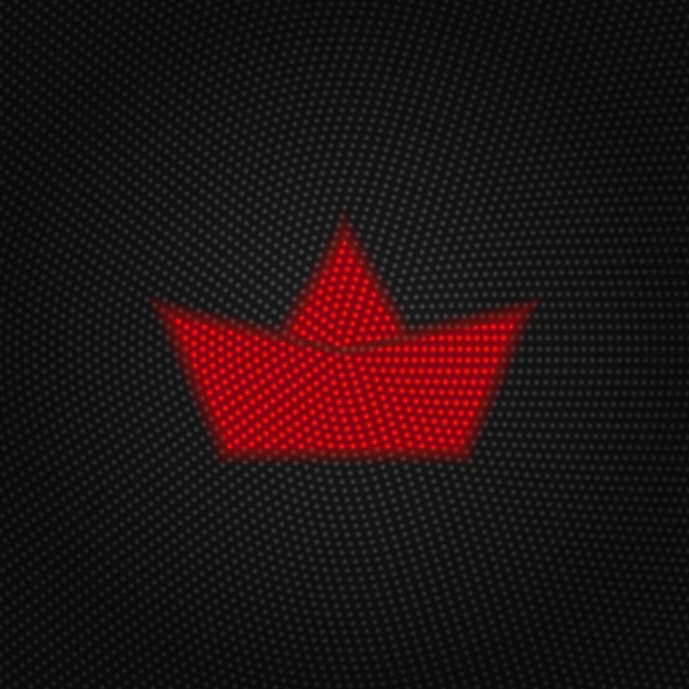 Boat, paper vector Light red color retro style vector icon on white background