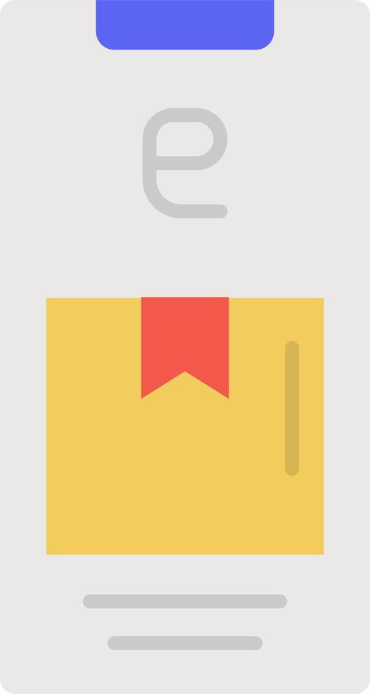 E-commerce smartphone, box, delivery color vector icon