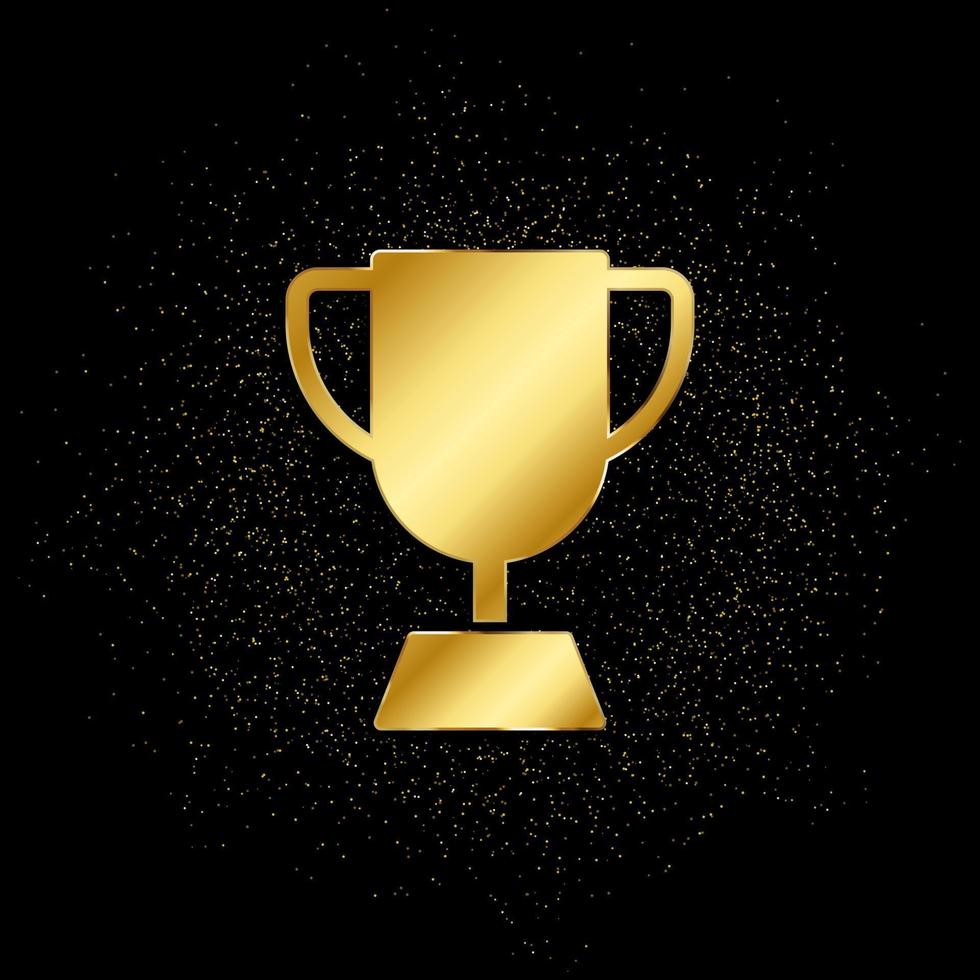 award, reward gold icon. Vector illustration of golden particle background. isolated vector sign symbol - Education icon black background .