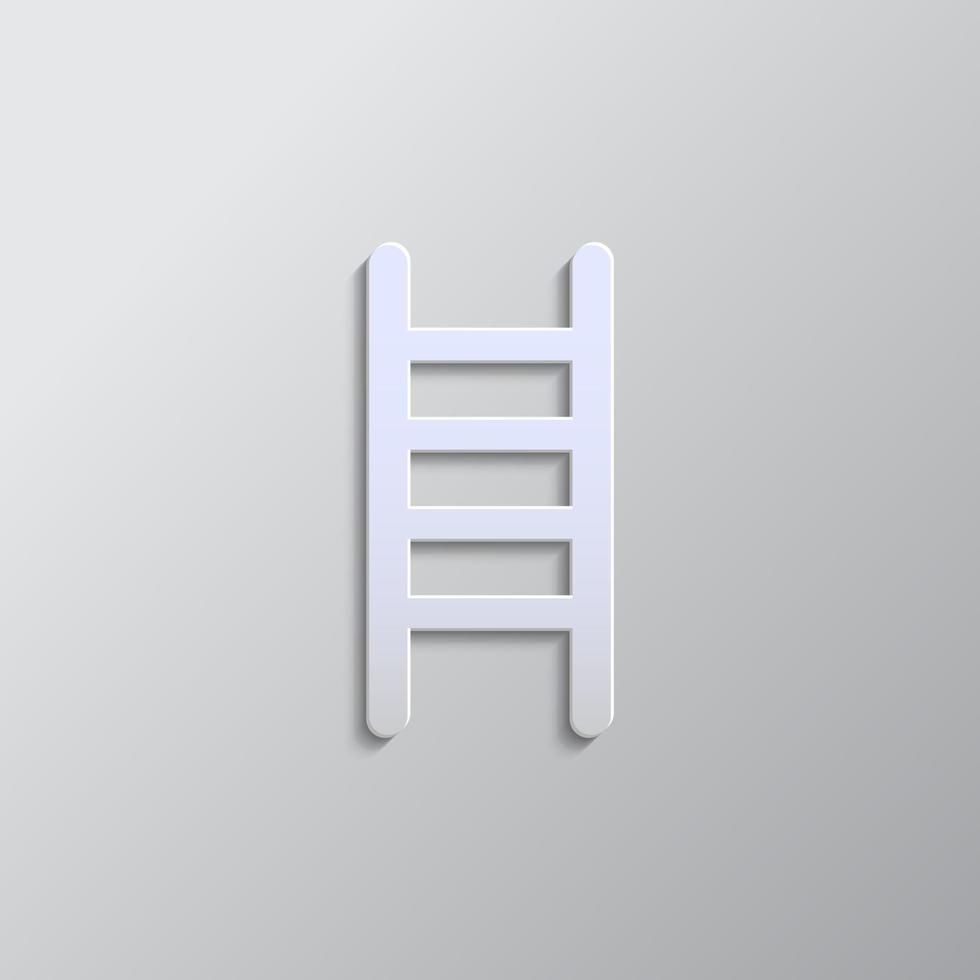 Grey color vector background- Paper style vector icon, business, ladder, metaphor paper style, icon