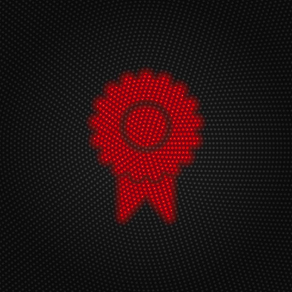 Certificate, guarantee, license vector Light red color retro style vector icon on white background