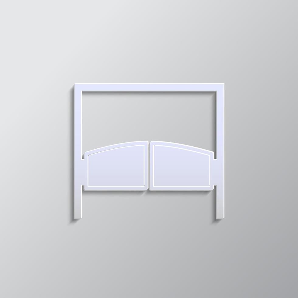 bar, puerta, icono papel estilo. gris color vector fondo- papel estilo vector icono