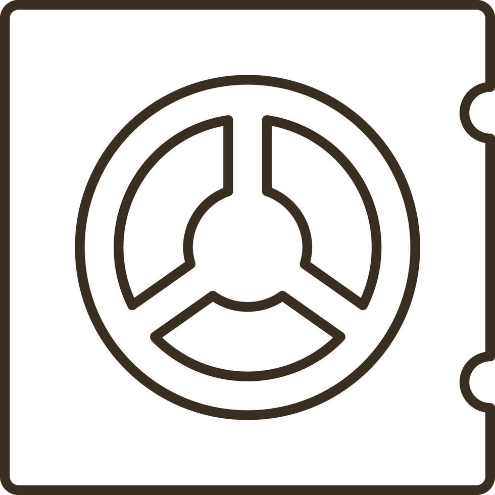 Line vector icon deposit, money, safe. Outline vector icon on white background