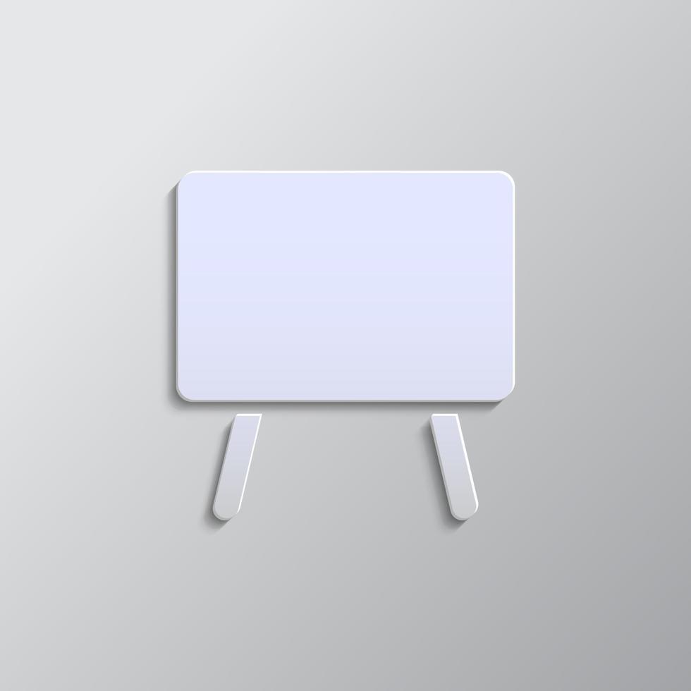 blackboard paper style, iocn. Grey color vector background- Paper style vector icon.