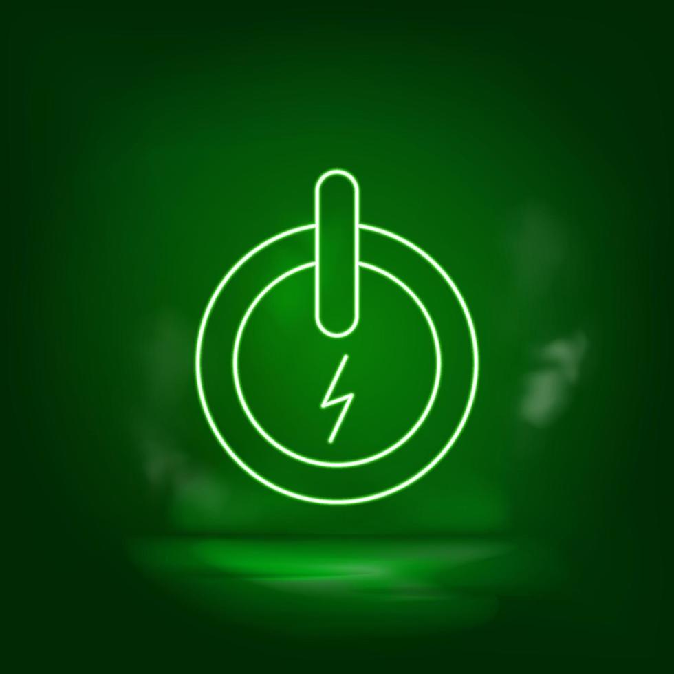 Co2, cloud neon vector icon. Save the world, green neon, Green background