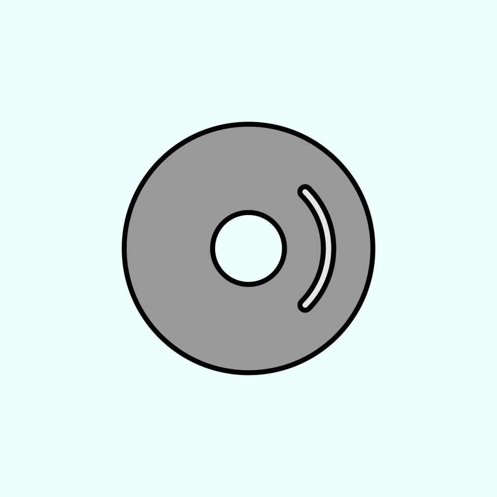 cd, disk, dvd color vector icon, vector illustration on dark background