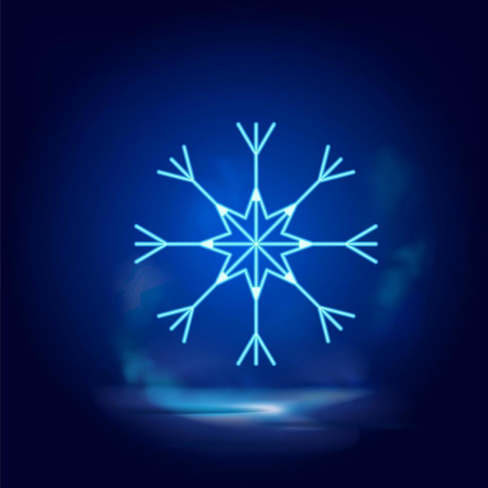 Christmas, snow neon icon. Smoke effect neon style vector icons