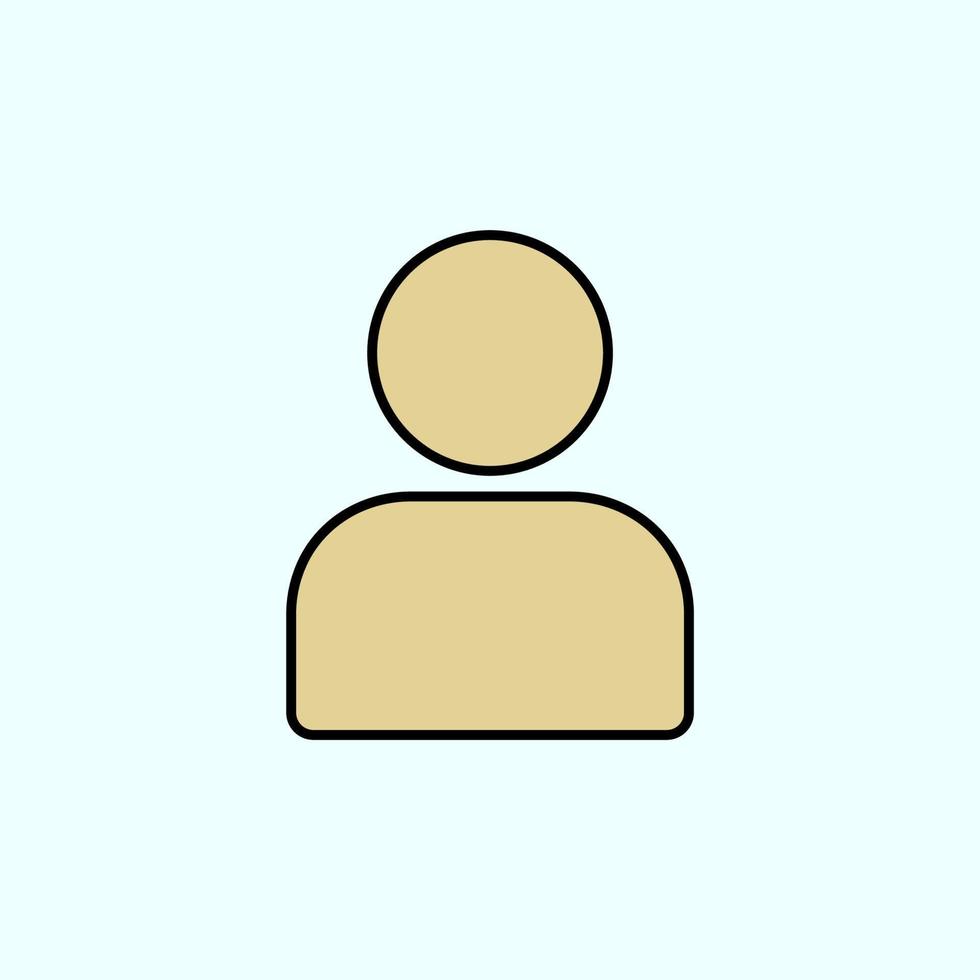 avatar color vector icon, vector illustration on dark background