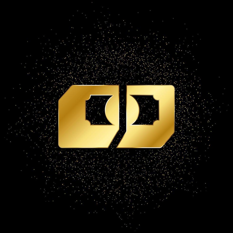 cash, dollar, money gold icon. Vector illustration of golden particle background. gold icon